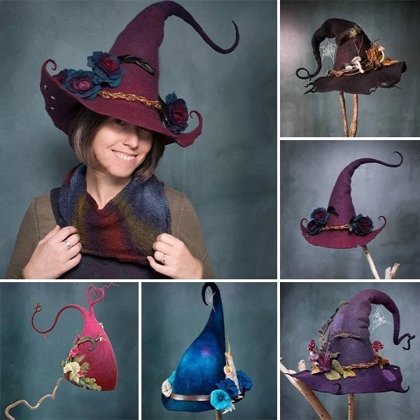 Halloween Party Felt Witch Hats