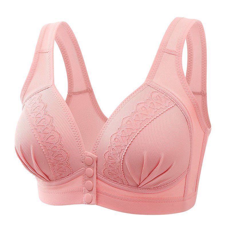 BUY 1 GET 2 FREE(Please add 3 pcs to cart)-2023 Front Button Breathable Skin-Friendly Cotton Bra