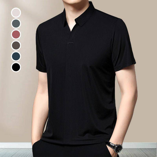 👔Hot Sale🔥Men's Casual Summer Lapel Breathable Anti-Wrinkle T-Shirt