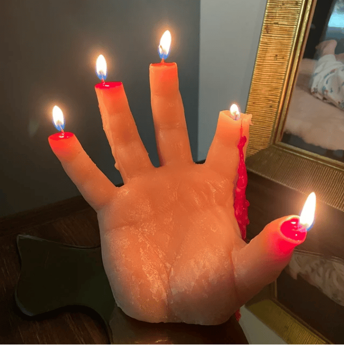 🔥HOT SALE LIMITED 50% OFF🔥Bleeding Hand Halloween Candle