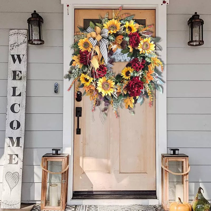 Sunflower Fall Wreath-Country French Wreath