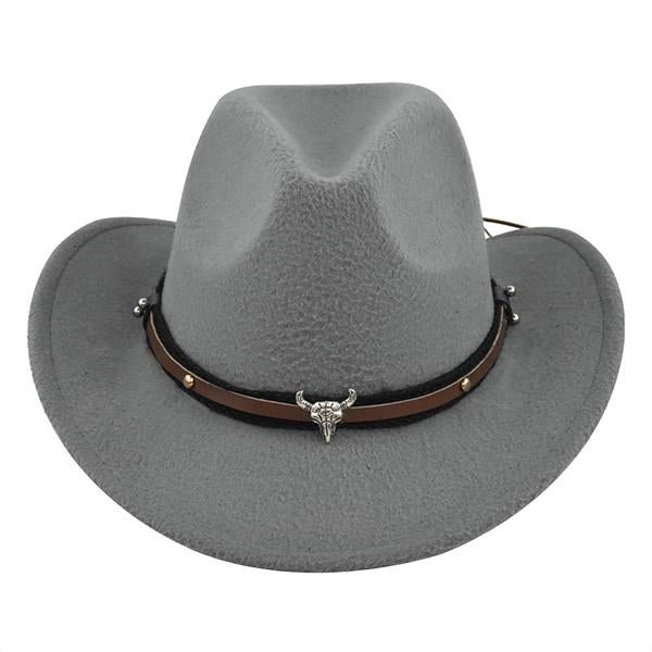 Solid Color Western Cowboy Woolen Jazz Hat