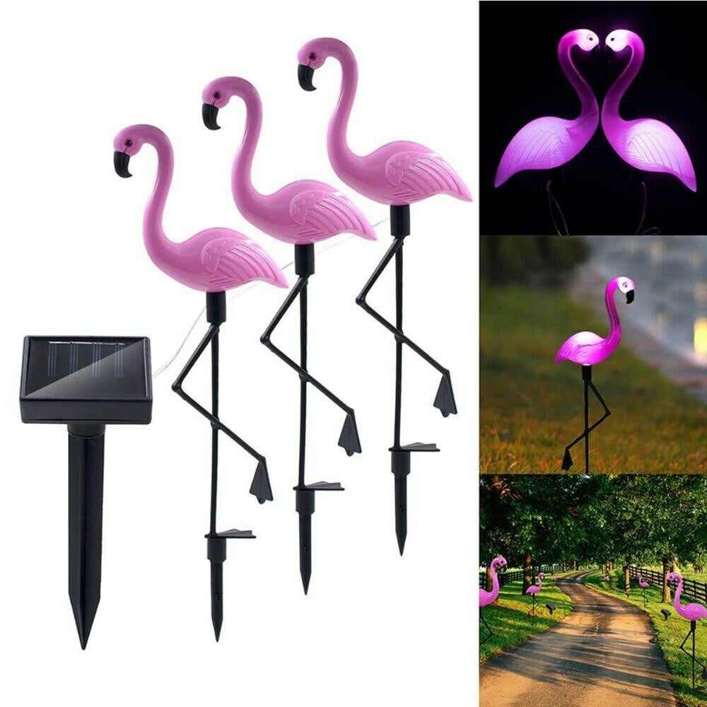 LED Solar Flamingo Stake Light