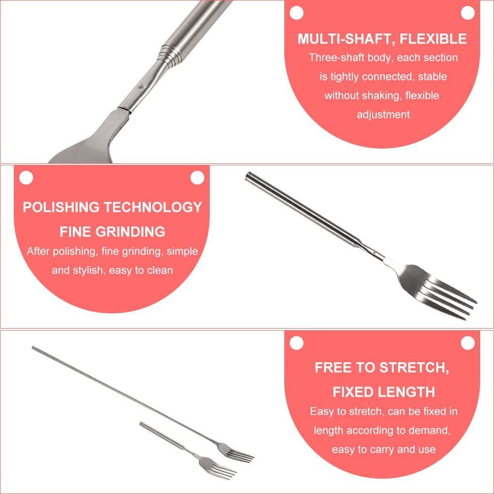 🔥Summer Hot Sale Promotion-49% OFF🍴-Creative telescopic cutlery stainless steel fork