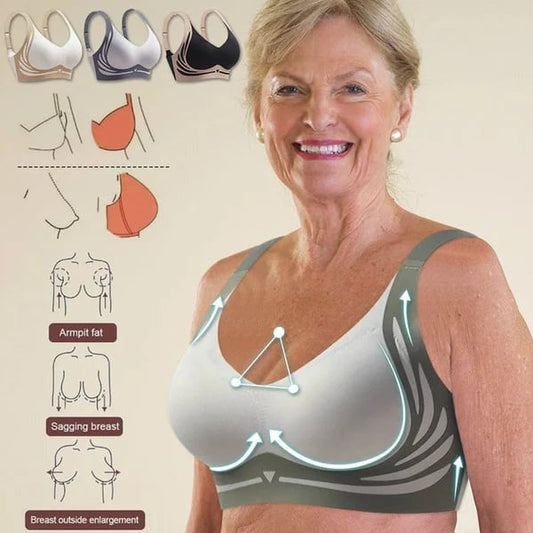 Super gather bra | Wireless Push-up Bra👍No more sagging breasts