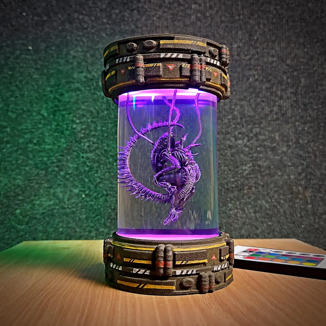 Desktop decorative alien resin lamp