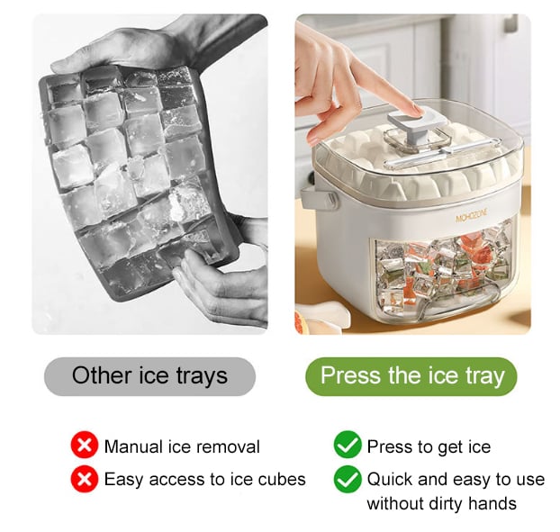 Portable Press-Open Ice Bucket