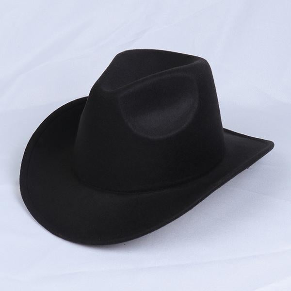 Solid Color Western Cowboy Woolen Jazz Hat