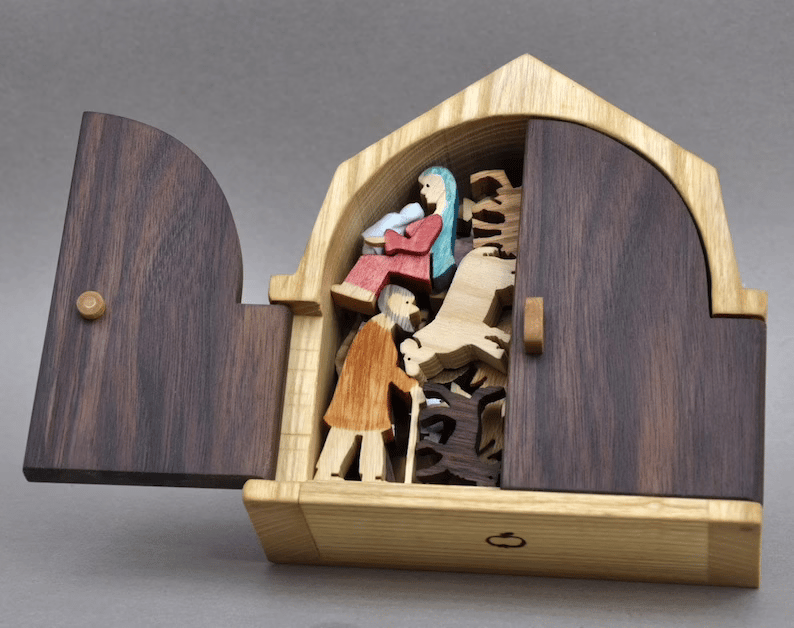 🔥Clearance Sale 49%-The Christmas Story Unique Nativity Set Wooden Nativity Scene