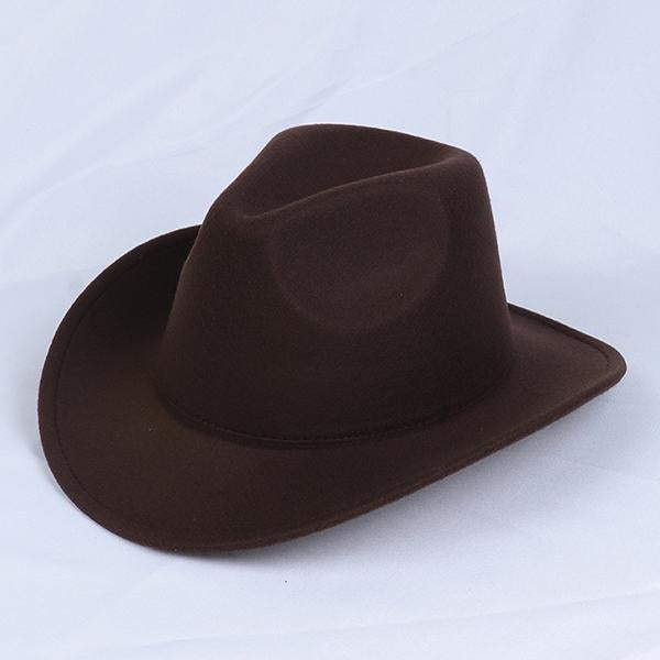 Solid Color Western Cowboy Woolen Jazz Hat