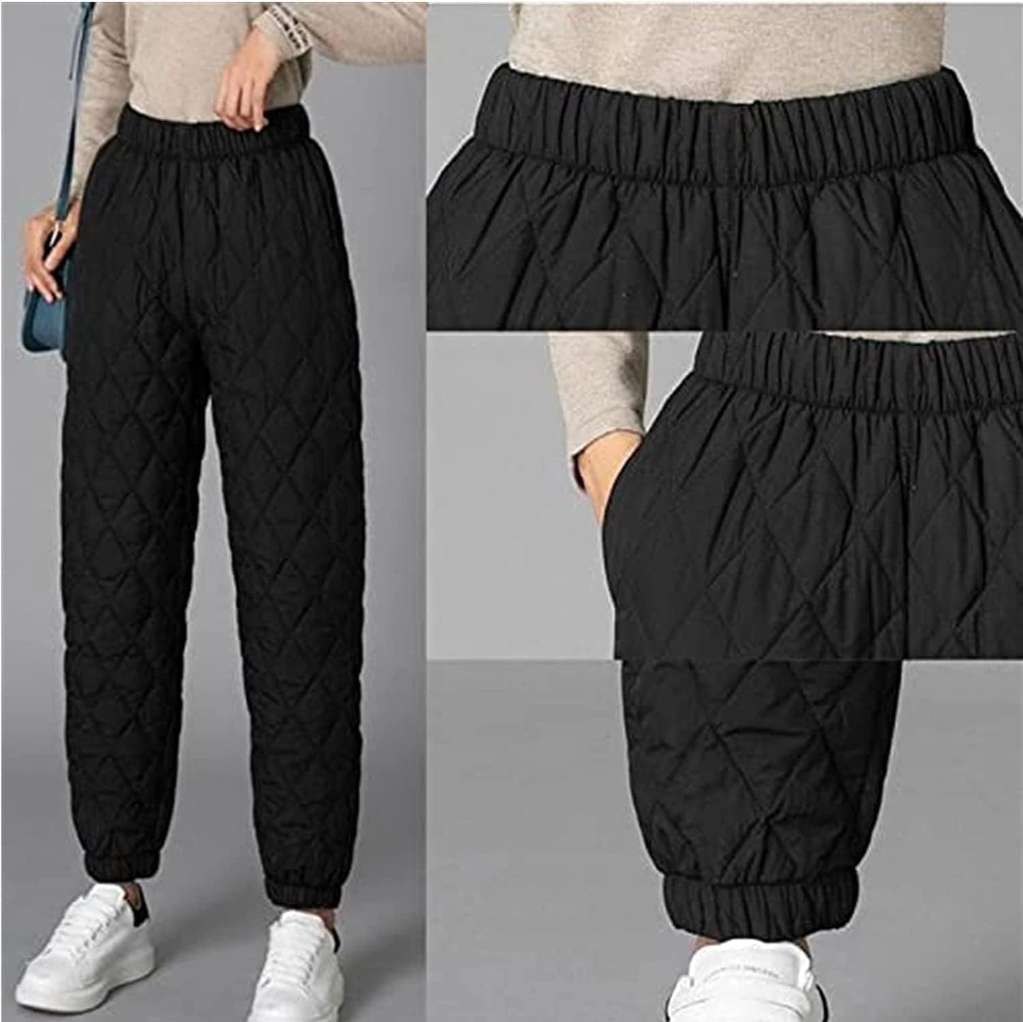 Women Winter Windproof Warm Down Cotton Pants