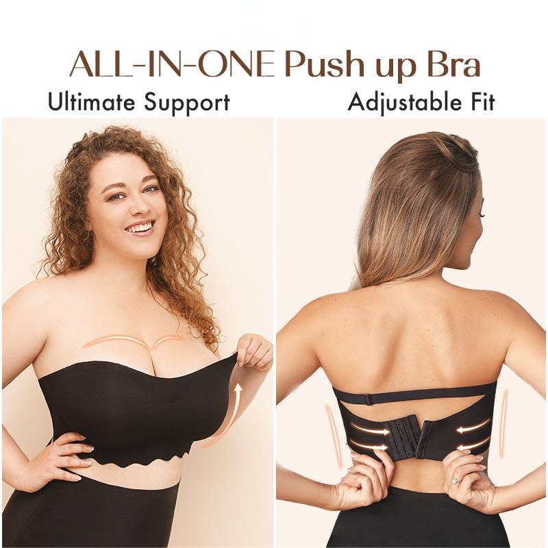 Spring Sale - 🌷Plus size Sexy Strapless Invisible Push Up Bra - 🌟Buy More Save More