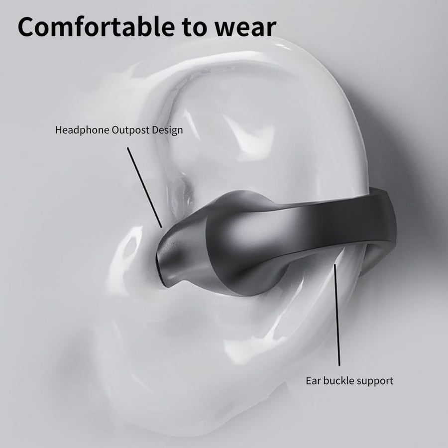 🎧 2024 Latest Version! Wireless Ear Clip Bone Conduction Headphones