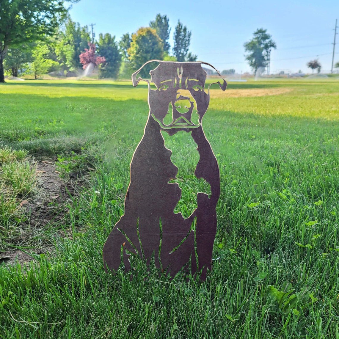 Staffordshire Bull Terrier Metal Silhouette