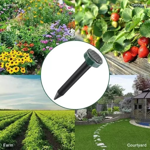 Solar Power Ultrasonic Sonic Mouse Mole Snakes Pest Rodent Repeller