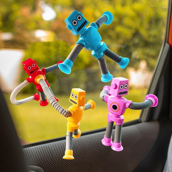 Telescopic suction cup giraffe toy