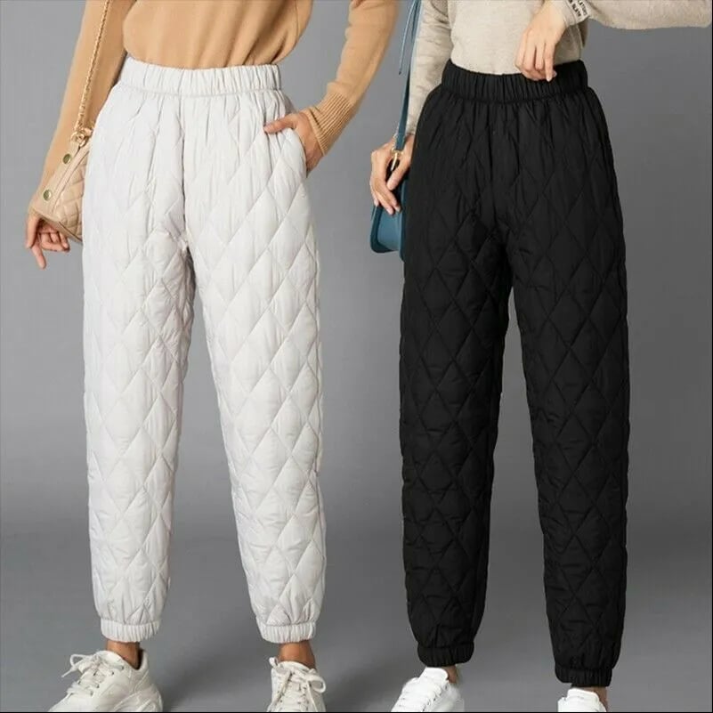 Women Winter Windproof Warm Down Cotton Pants