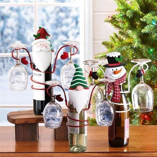 Holiday Wine Bottle Glass Holders