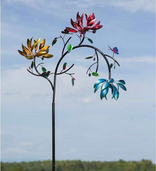 🔥Last Day 70% OFF -Beautiful Summer Multi Colored Flowers Wind Spinner