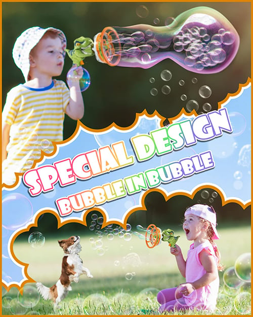 Dinosaur Bubble Machine Guns , Large Bubble Big Bubble Wand, Summer Outdoor Toys