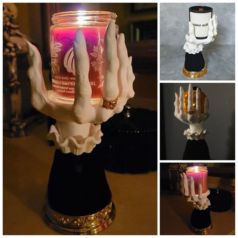 🔥Early Halloween Day Sale - 48% OFF🔥 Gothic Decor Candle Holder Witch Hand