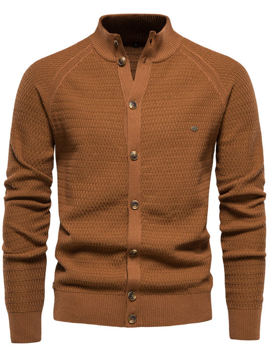 Men's Casual Solid Color Cardigan Sweater