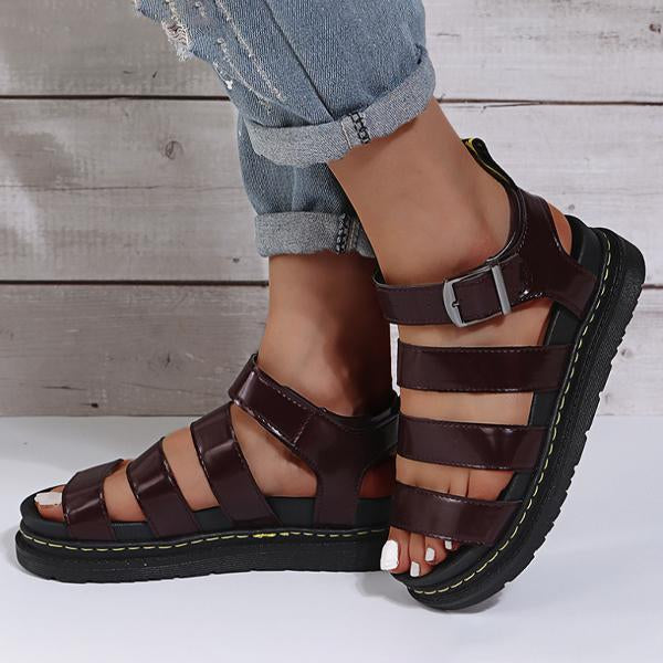 Women's Buckle Thick Sole Soft Sole Flat Sports Sandals