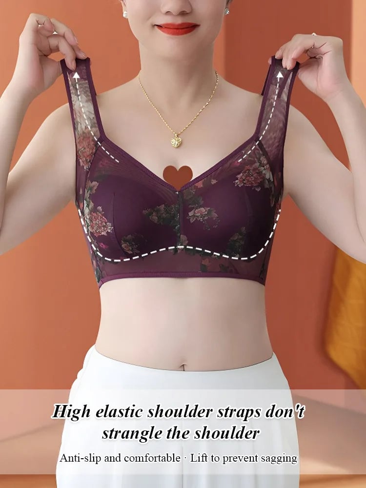 Pointed buttonless comfortable bra