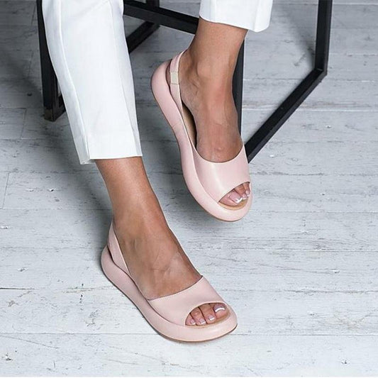 Summer leather sandals