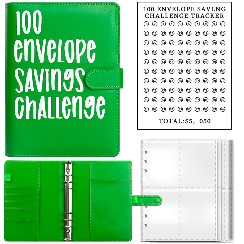 💞 Buy 2  Free Shipping ✉️100 Envelope Challenge Binder🔥Easy And fun Way To Save Almost $5050