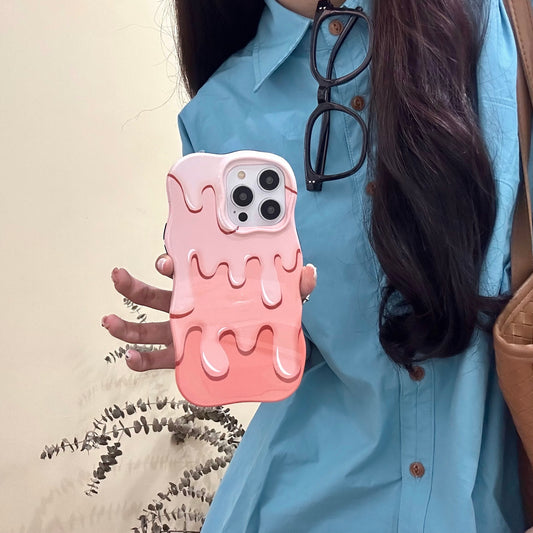 Irregular Pink Cream Pattern Mobile Phone Case