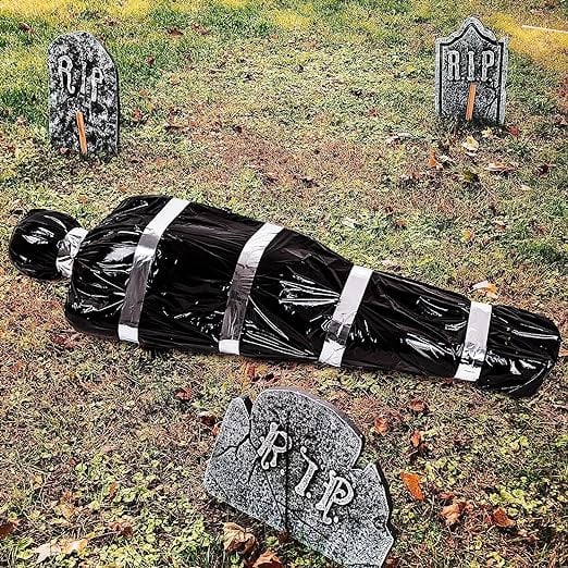 Halloween prop scary fake corpse wrapped corpse atmosphere decoration