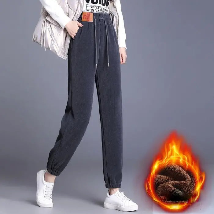 Women Composite Fleece-lined Thick Pants