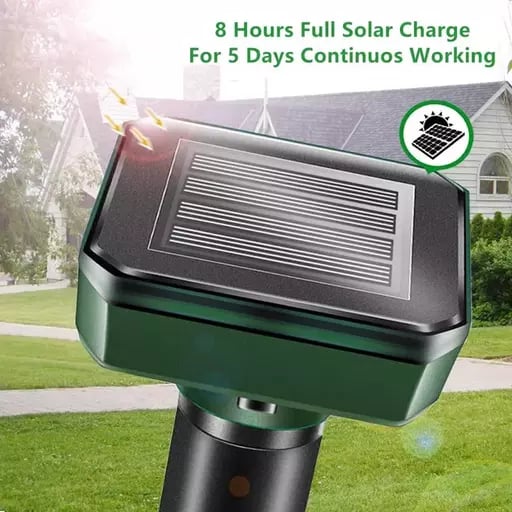 Solar Power Ultrasonic Sonic Mouse Mole Snakes Pest Rodent Repeller