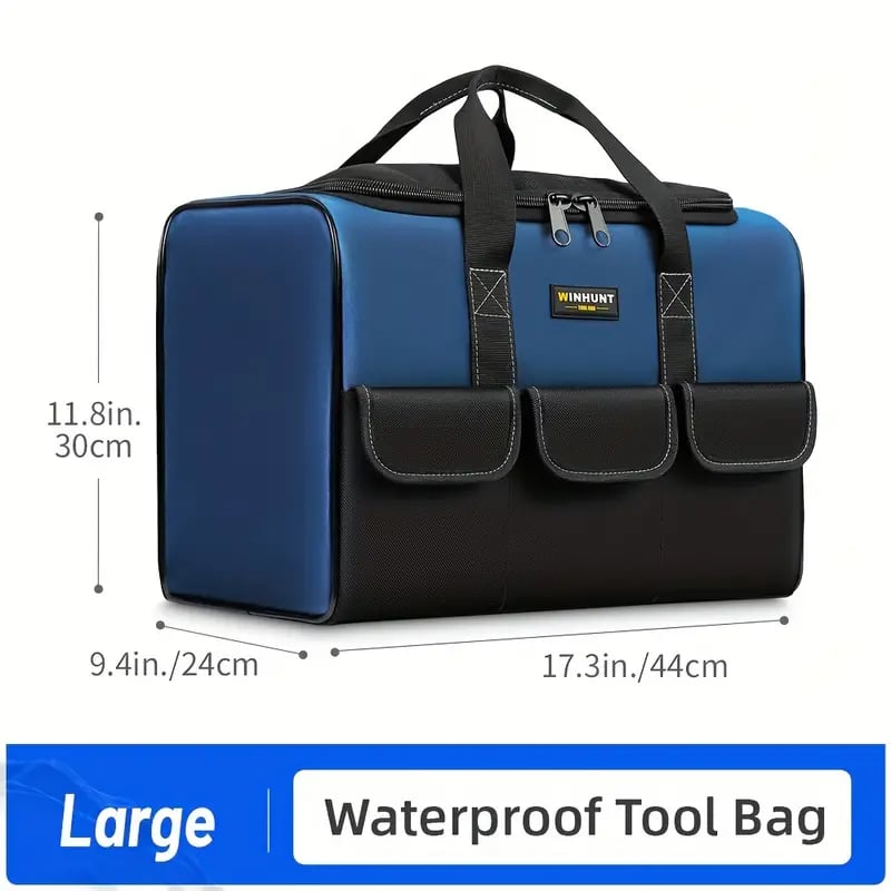 Heavy Duty Tool Bag With Wide Mouth For Tool Storage