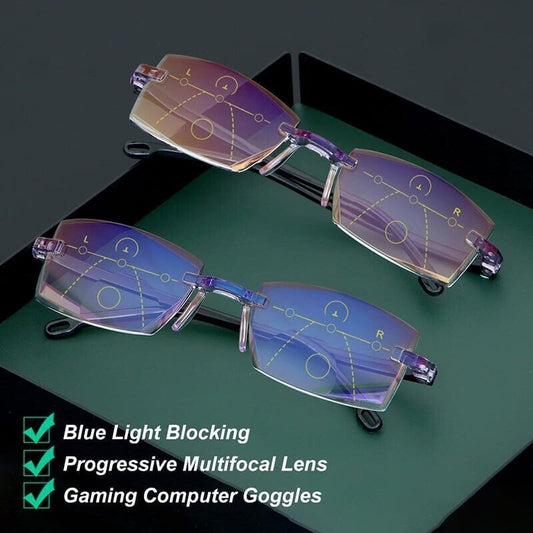 Shop Now 45% OFF - Sapphire high hardness anti blue light intelligent dual focus reading glasses