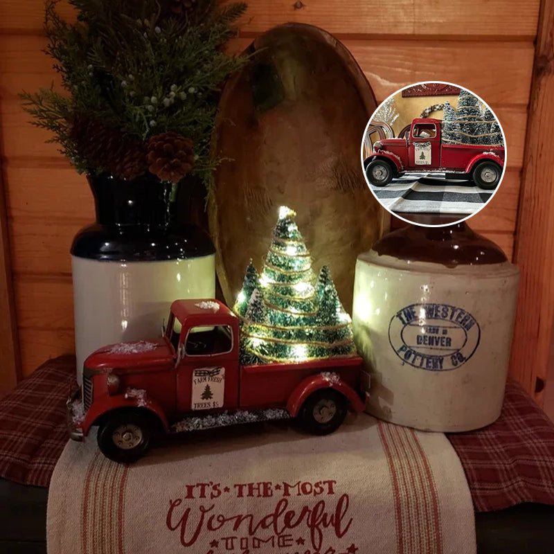 (🌲EARLY CHRISTMAS SALE - 50% OFF) Red farm Truck Christmas Centerpiece, Buy 2 Free Shipping