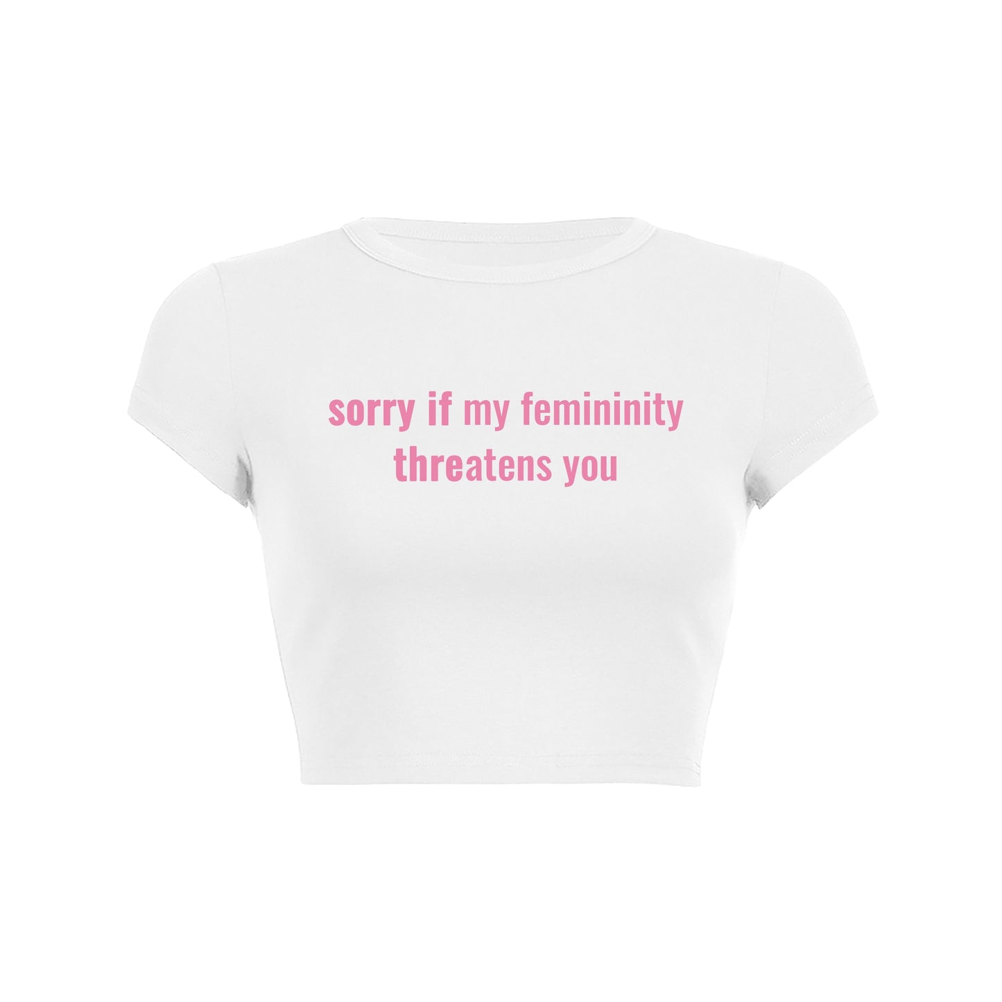 Feminine Power Crop Top Baby Tee