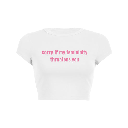 Feminine Power Crop Top Baby Tee