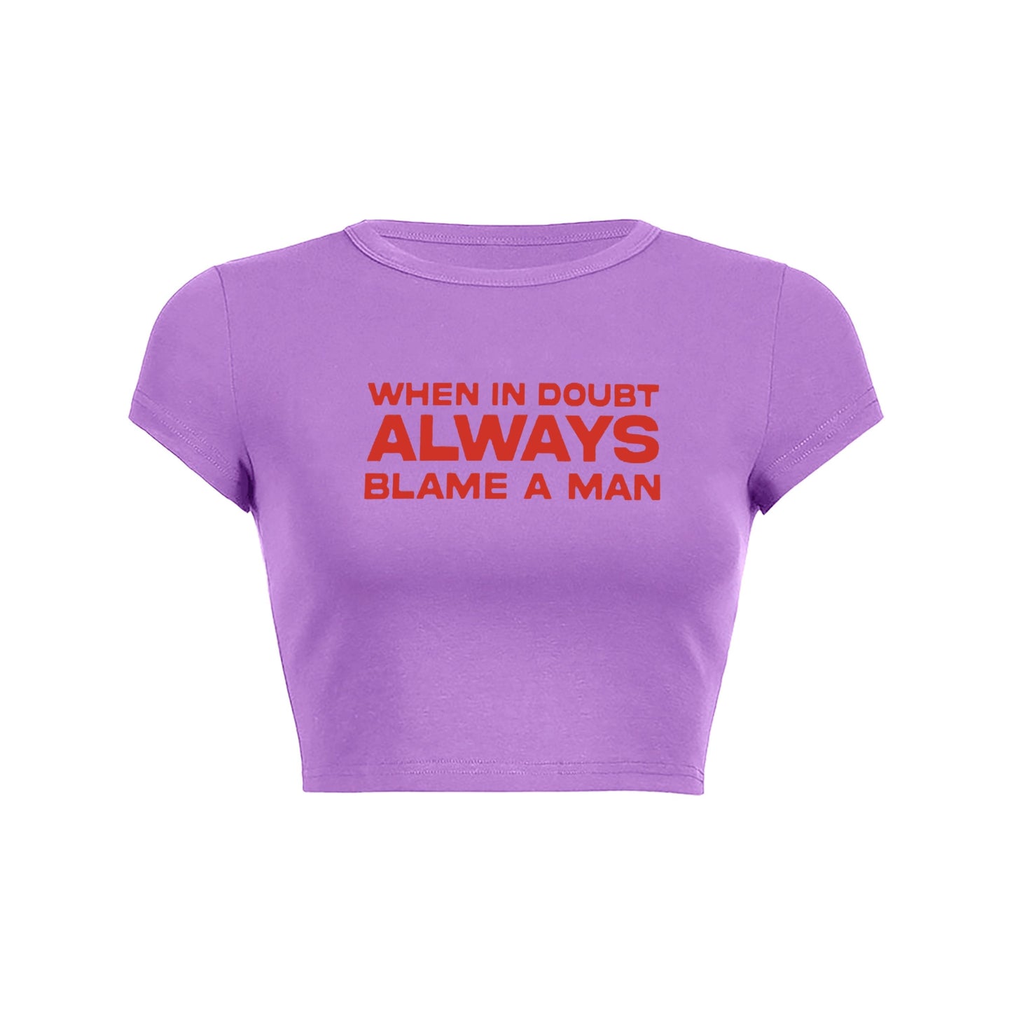 Doubtful Blame Crop Top Baby Tee