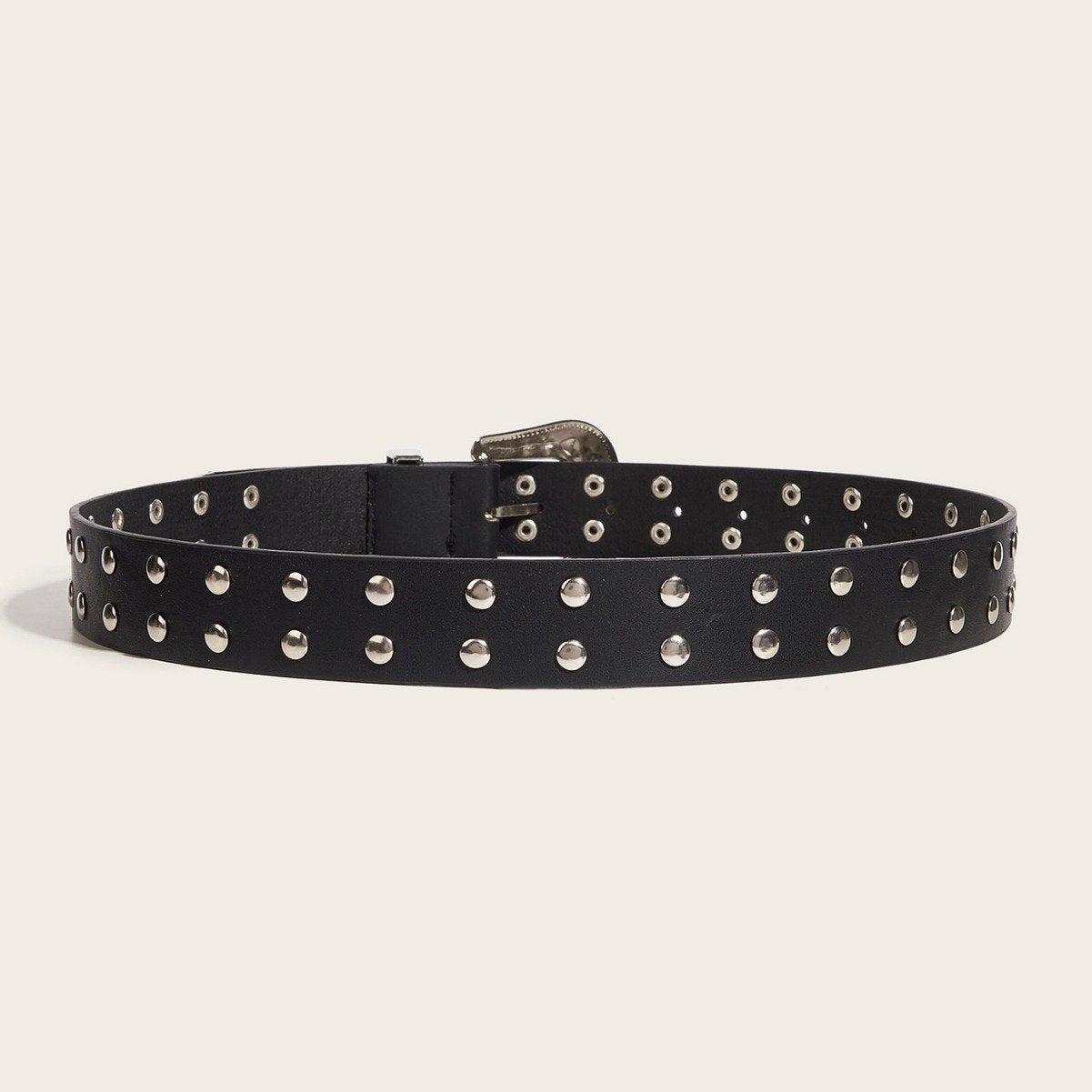 PU leather rivet buckle belt