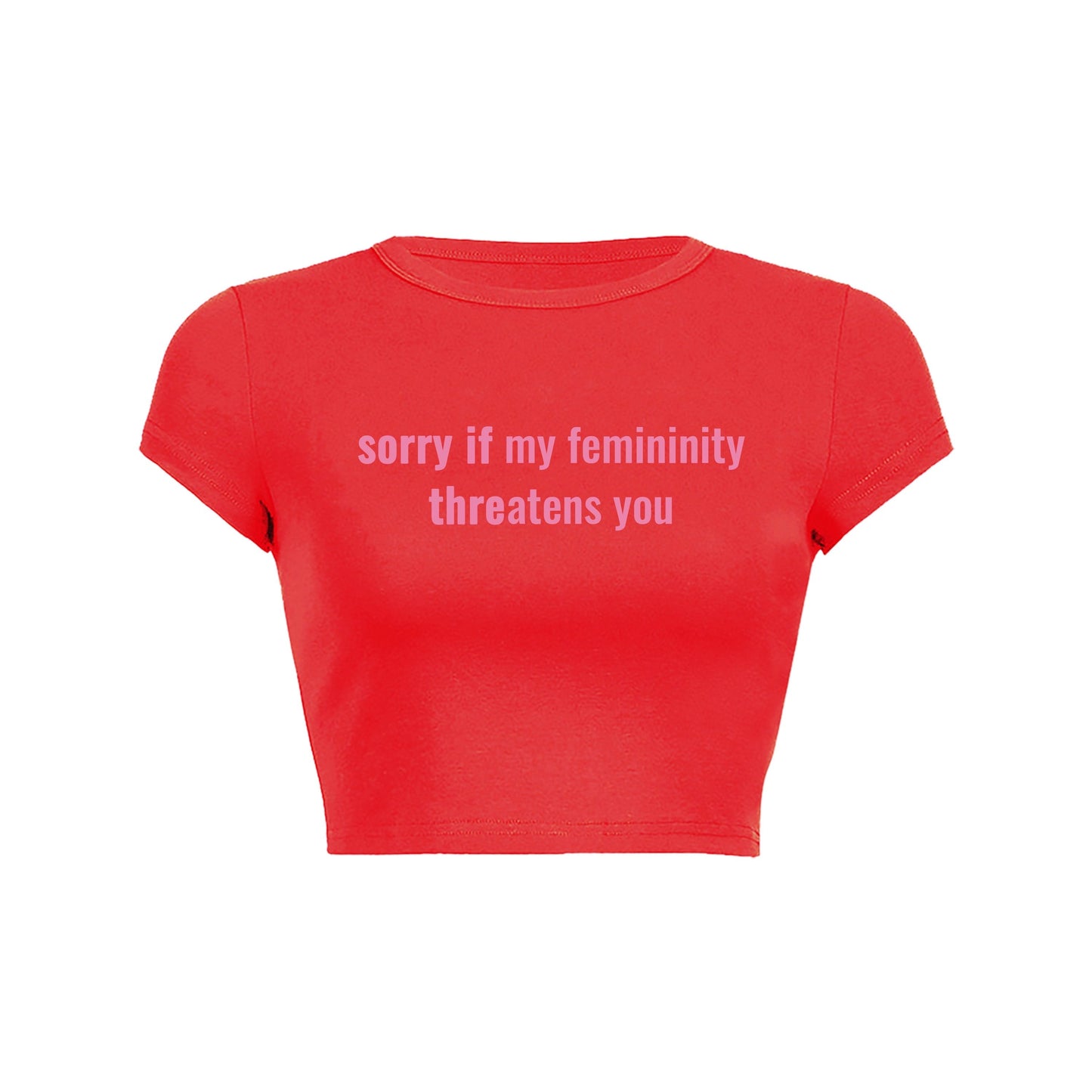 Feminine Power Crop Top Baby Tee