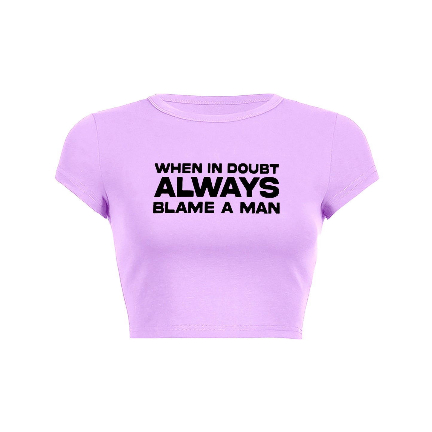 Doubtful Blame Crop Top Baby Tee