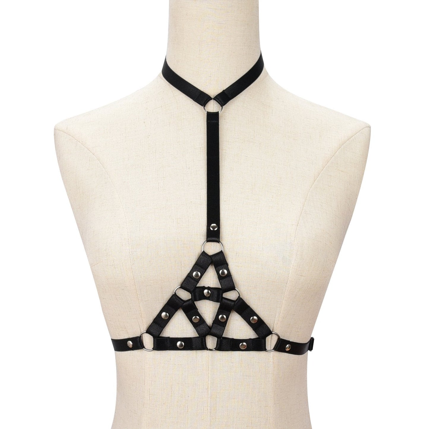 Halter o ring rivet hollow out harness