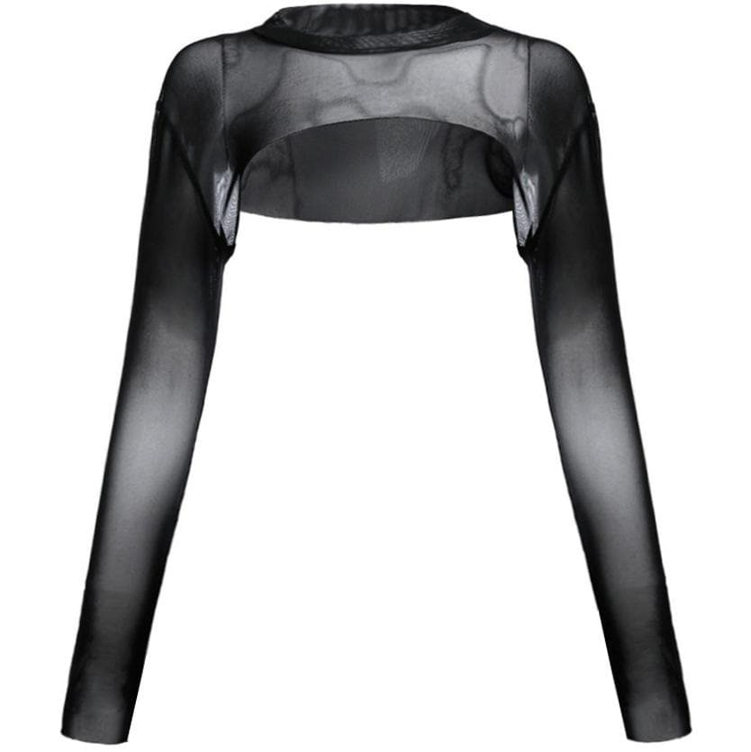 Sheer mesh long sleeve shrug goth Alternative Darkwave Fashion goth Emo Darkwave Fashion