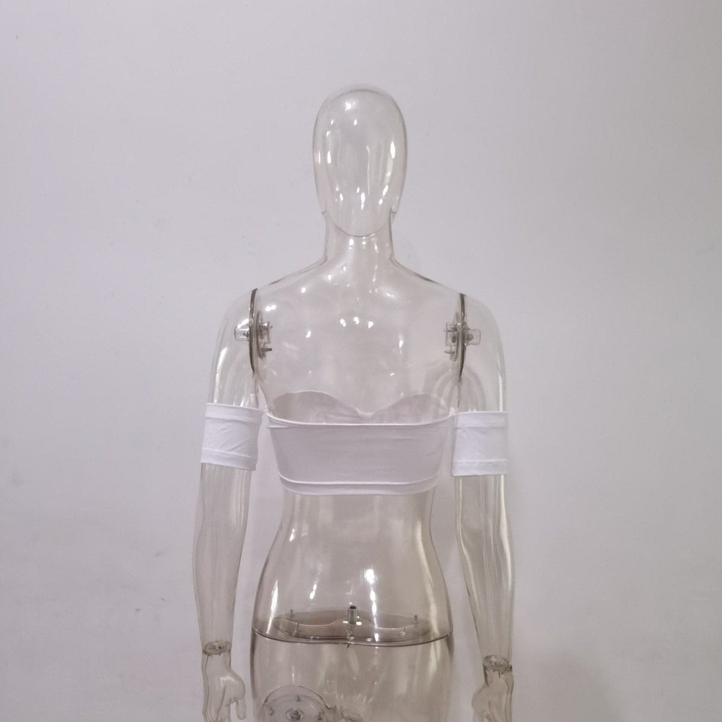 Off shoulder solid knotted tube top y2k 90s Revival Techno Fashion