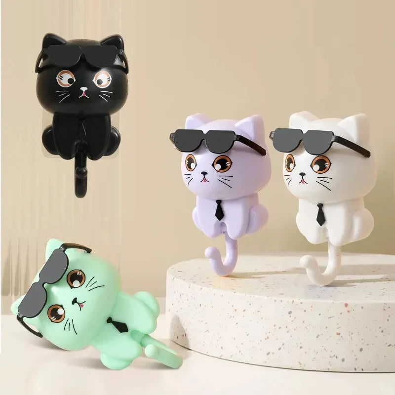 Sunglasses Cat Key Hook (4PCS)