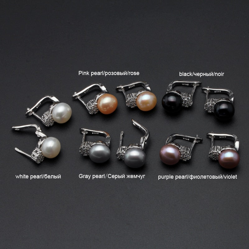 Fashion Natural freshwater black pearl ear clip