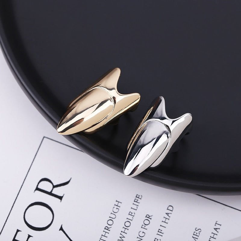 Gothic Metal Line Thin Nail Rings Daily Fingertip Protective Cover Trendy Ring