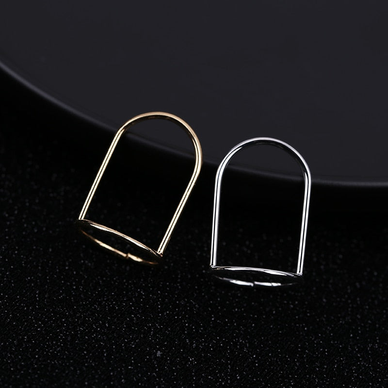 Gothic Metal Line Thin Nail Rings Daily Fingertip Protective Cover Trendy Ring